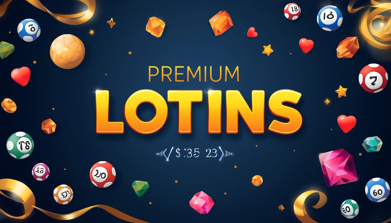 Colorful variety of lottery game icons including numbered balls and gems on Bajilive