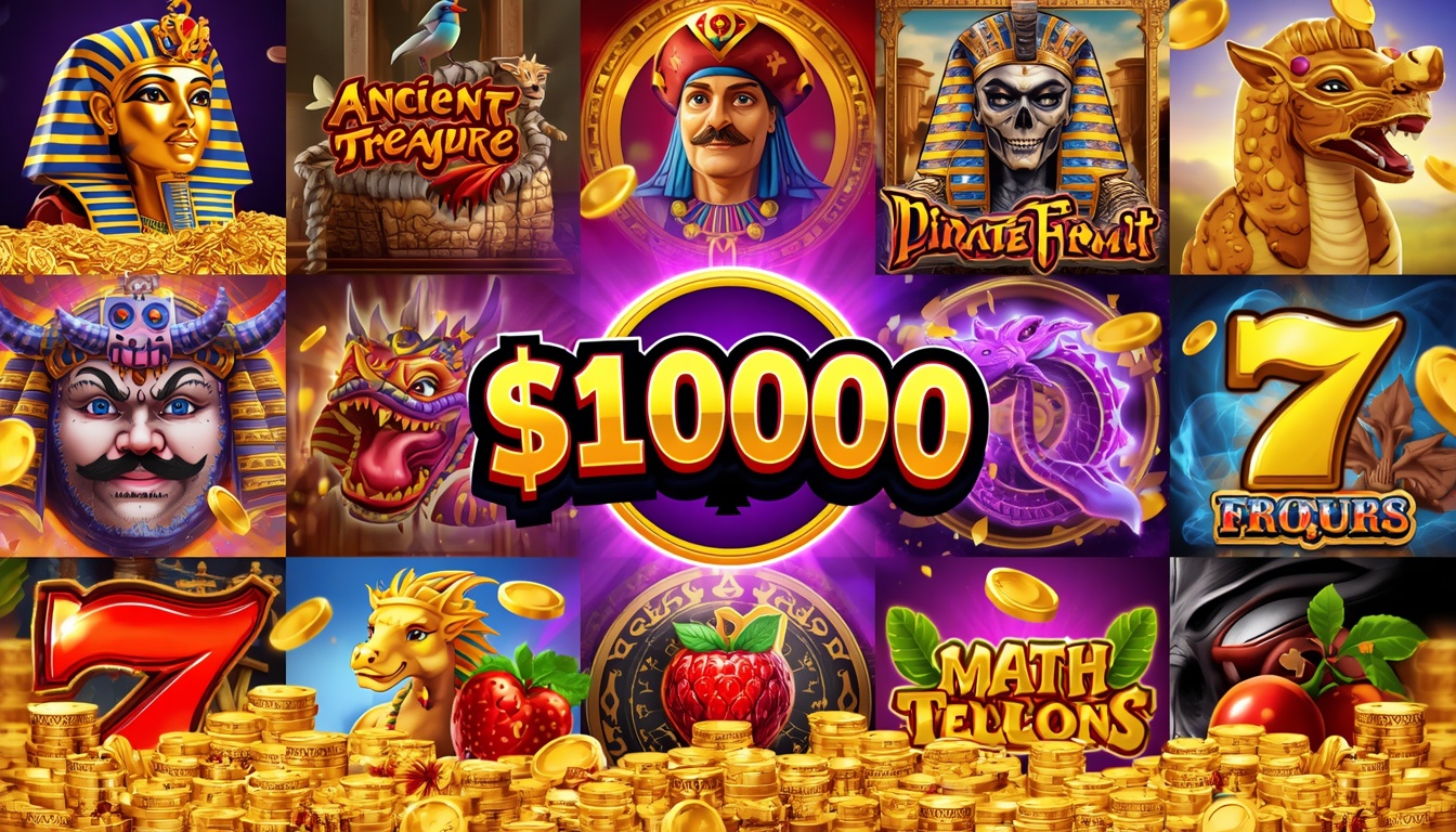 Collage of different slot machine themes